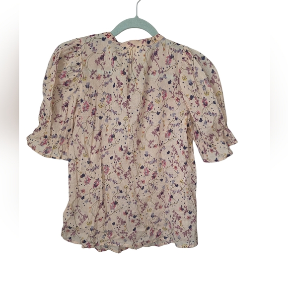 ba&sh Blouna Cotton Floral Printed Top Boho Cotton 2 - Picture 7 of 8